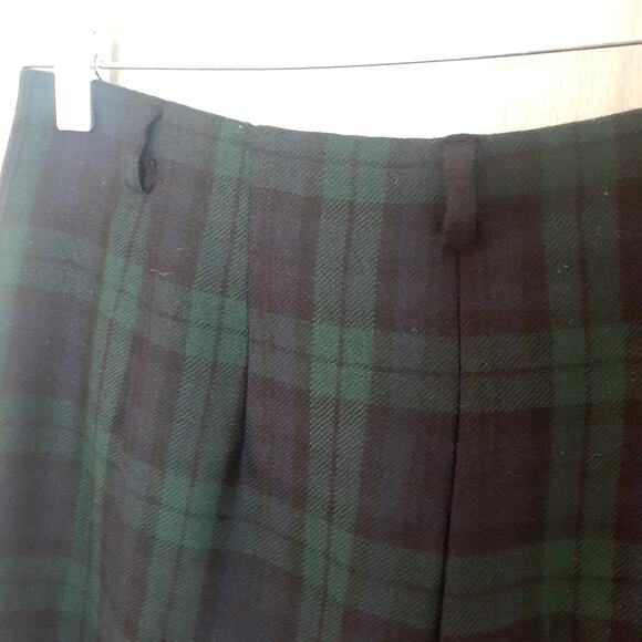 Ladies Talbots 2-Piece Wool Pant Suit Plaid Green & Black Size 4 Tailored Look - Picture 13 of 15